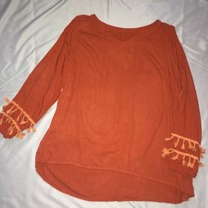 fringe sleeve tunic
